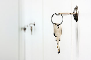Replacement keys in door lock